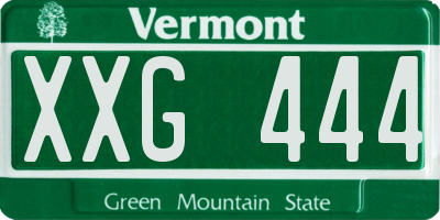 VT license plate XXG444