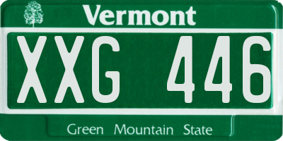 VT license plate XXG446