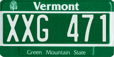 VT license plate XXG471