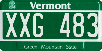 VT license plate XXG483