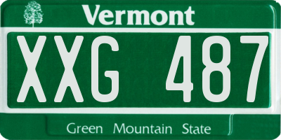VT license plate XXG487