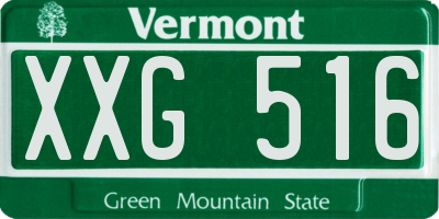 VT license plate XXG516