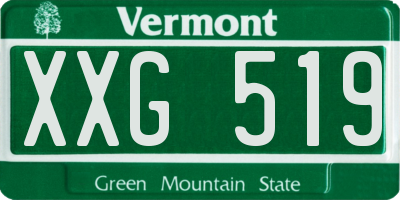 VT license plate XXG519