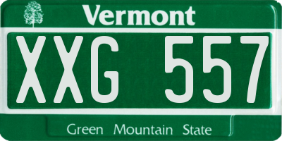 VT license plate XXG557