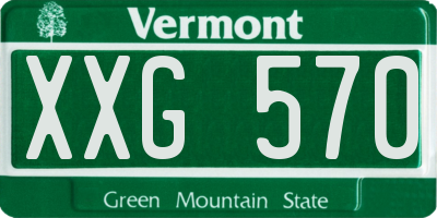 VT license plate XXG570