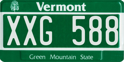 VT license plate XXG588