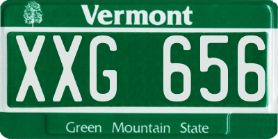VT license plate XXG656
