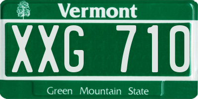 VT license plate XXG710