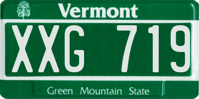 VT license plate XXG719