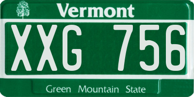 VT license plate XXG756