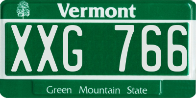 VT license plate XXG766