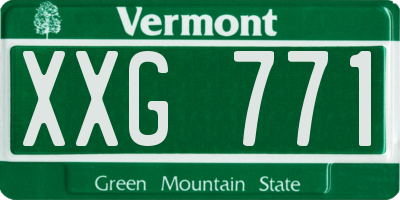 VT license plate XXG771