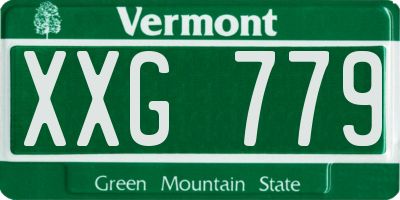 VT license plate XXG779