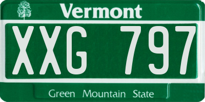 VT license plate XXG797