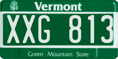 VT license plate XXG813