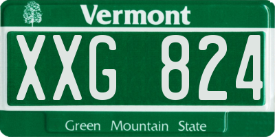 VT license plate XXG824