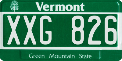 VT license plate XXG826