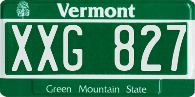 VT license plate XXG827