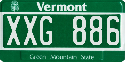 VT license plate XXG886