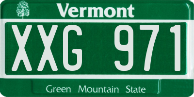 VT license plate XXG971