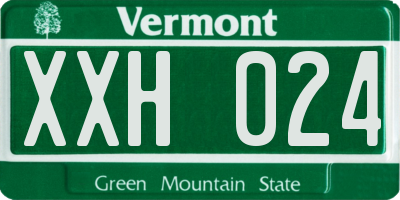 VT license plate XXH024