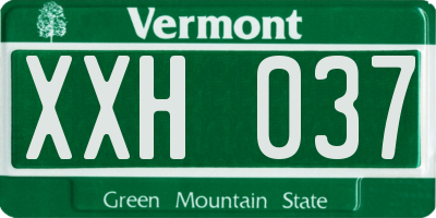 VT license plate XXH037