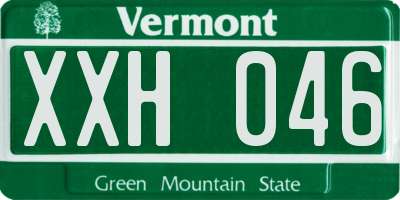 VT license plate XXH046