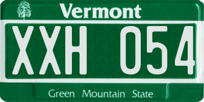 VT license plate XXH054