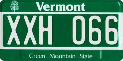 VT license plate XXH066