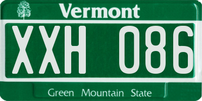 VT license plate XXH086