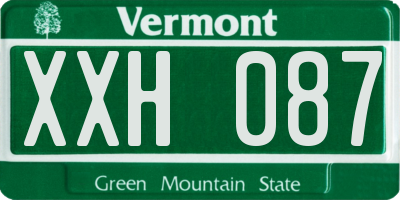 VT license plate XXH087