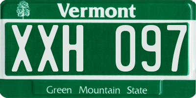 VT license plate XXH097