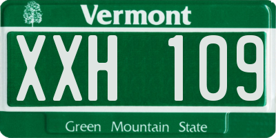 VT license plate XXH109