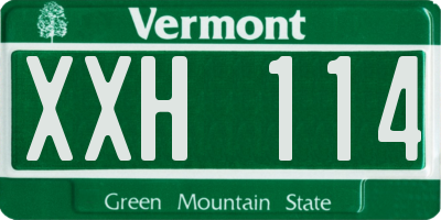 VT license plate XXH114