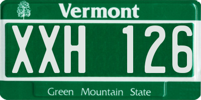 VT license plate XXH126