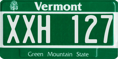 VT license plate XXH127