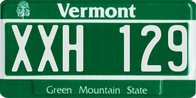 VT license plate XXH129