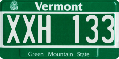 VT license plate XXH133