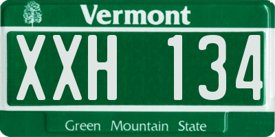VT license plate XXH134
