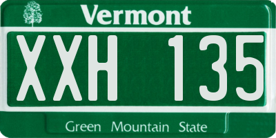 VT license plate XXH135