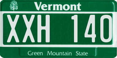 VT license plate XXH140