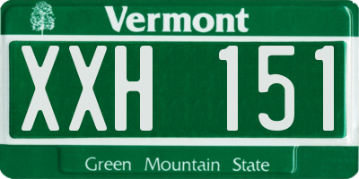 VT license plate XXH151