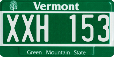 VT license plate XXH153