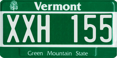 VT license plate XXH155