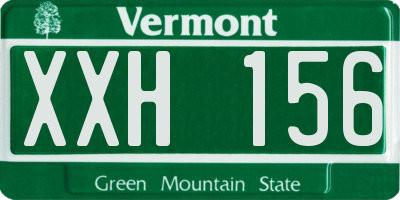 VT license plate XXH156