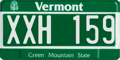 VT license plate XXH159
