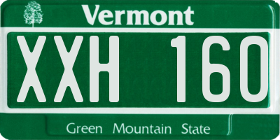 VT license plate XXH160