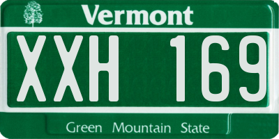 VT license plate XXH169