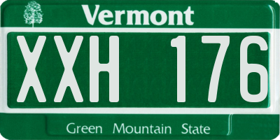 VT license plate XXH176