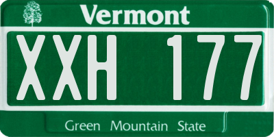VT license plate XXH177